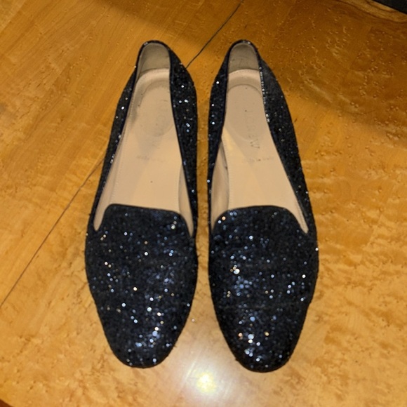 J.CREW blue sequins loafers size 8 sparkly, party, fun, feminine - Picture 2 of 8
